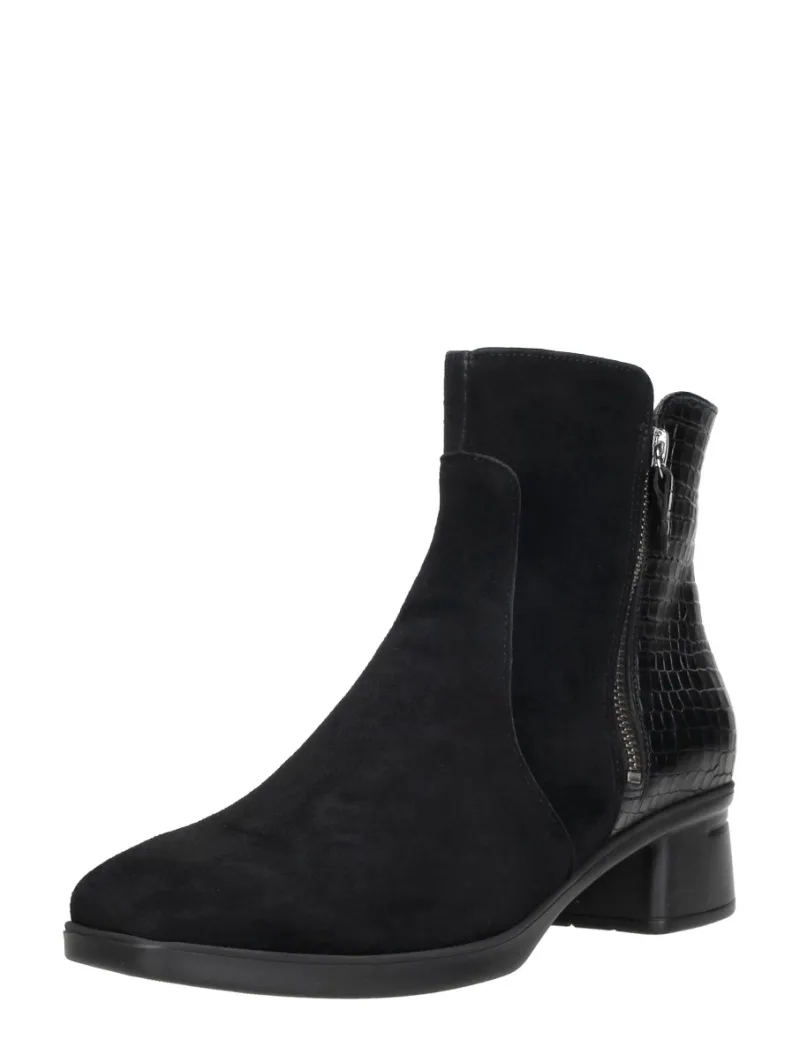 Hartjes Blues Boot, enkellaarsjes hak voor dames in zwart, foto 2 van 2