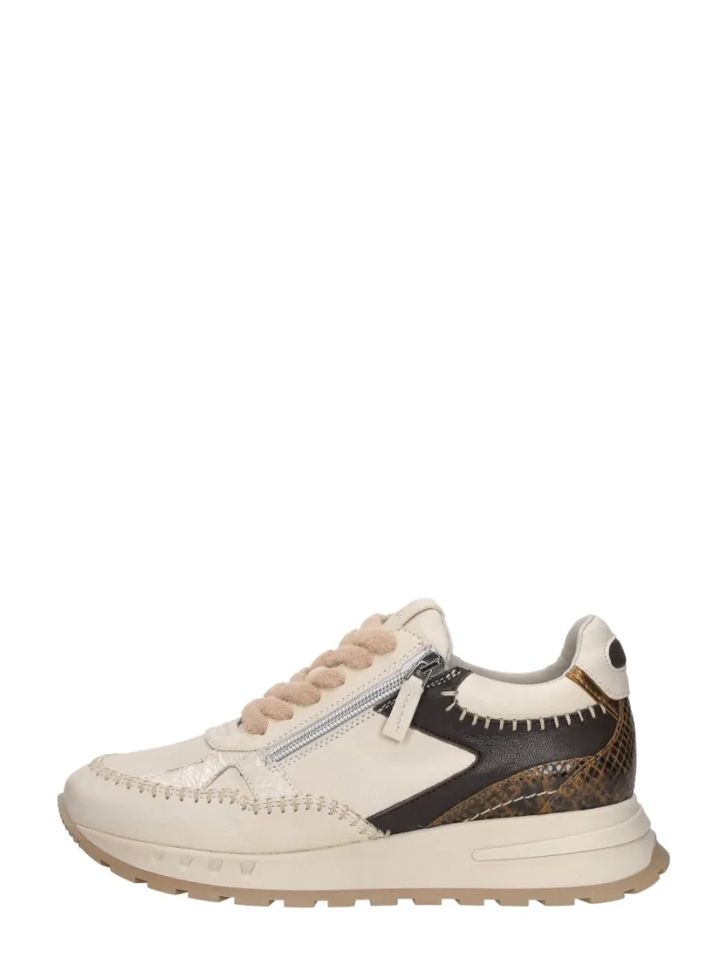 Piedi Nudi Hedy, lage sneakers voor dames in gebroken wit