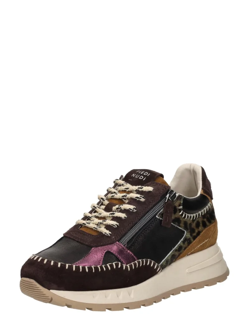 Piedi Nudi Hedy, lage sneakers voor dames in donkerbruin, foto 2 van 2