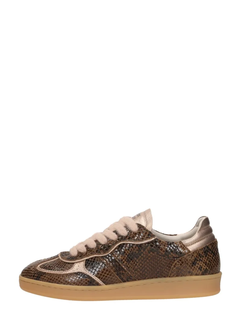 Piedi Nudi Imola middel bruin, lage sneakers voor dames in middelbruin