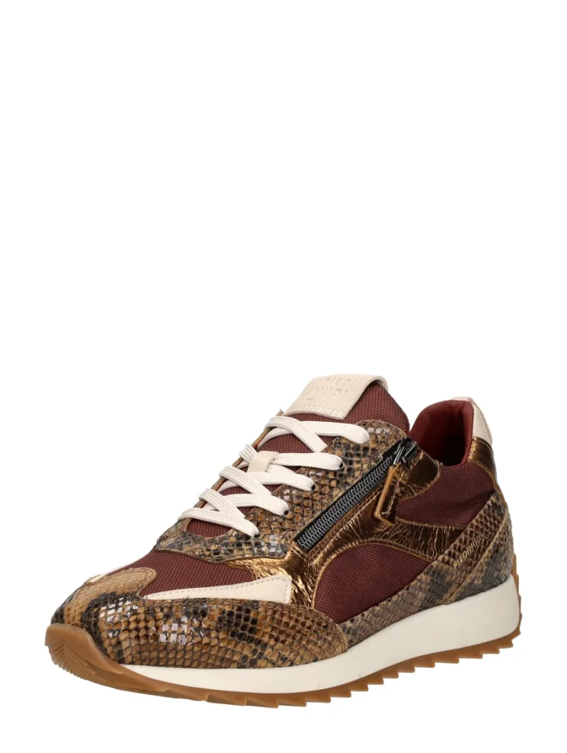 Piedi Nudi Hera, lage sneakers voor dames in cognac, foto 2 van 2