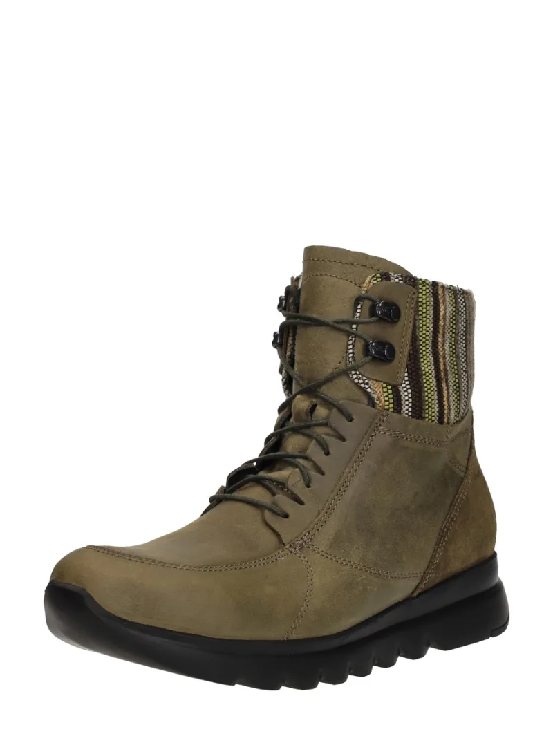 Wolky Grenada, hoge veterschoenen voor dames in groen, foto 2 van 2