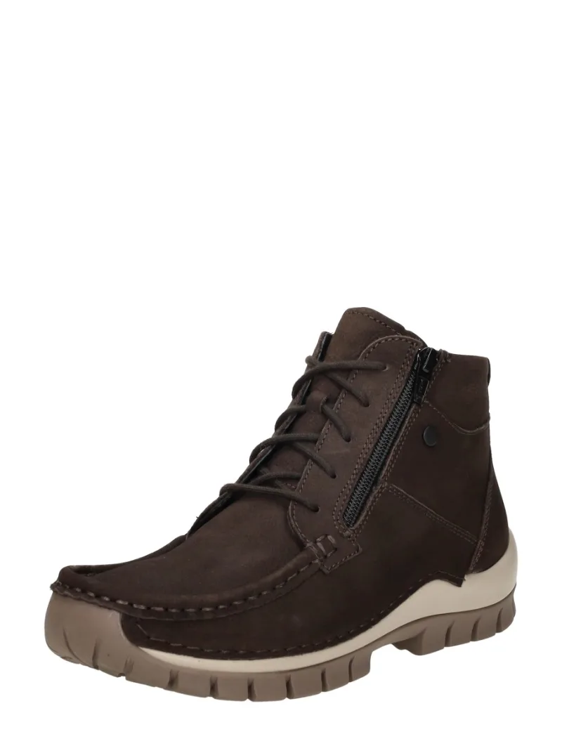 Wolky Boost, hoge veterschoenen voor dames in donkerbruin, foto 2 van 2