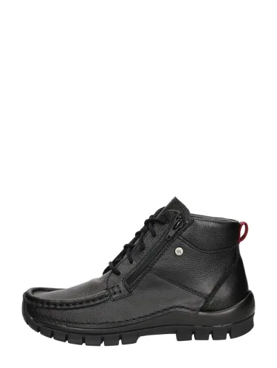Wolky Boost, hoge veterschoenen voor dames in zwart, foto 1 van 4