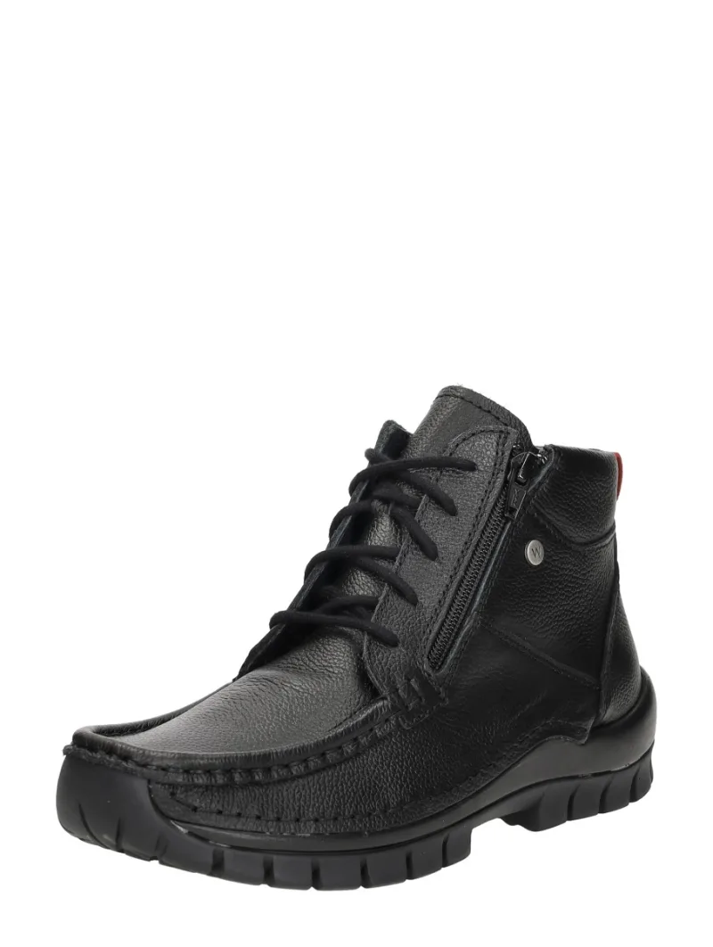 Wolky Boost, hoge veterschoenen voor dames in zwart, foto 2 van 2