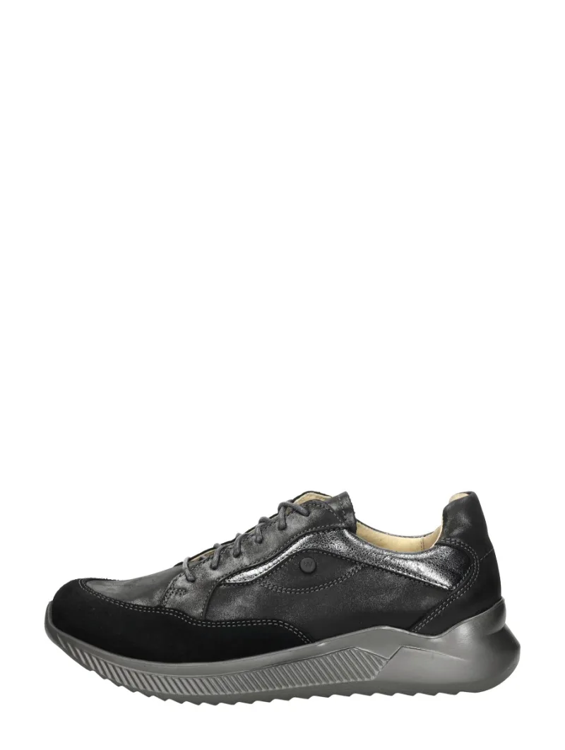 Wolky E-Move, lage veterschoenen voor dames in zwart