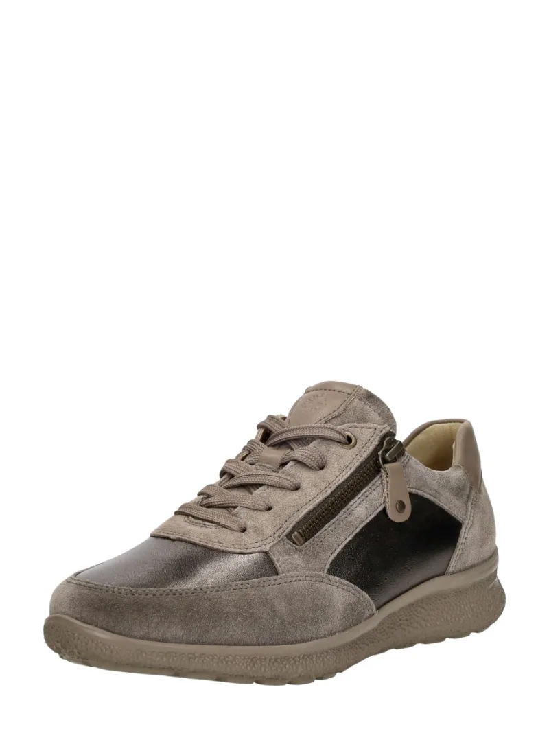Hartjes Rap Shoe, lage veterschoenen voor dames in taupe, foto 2 van 2