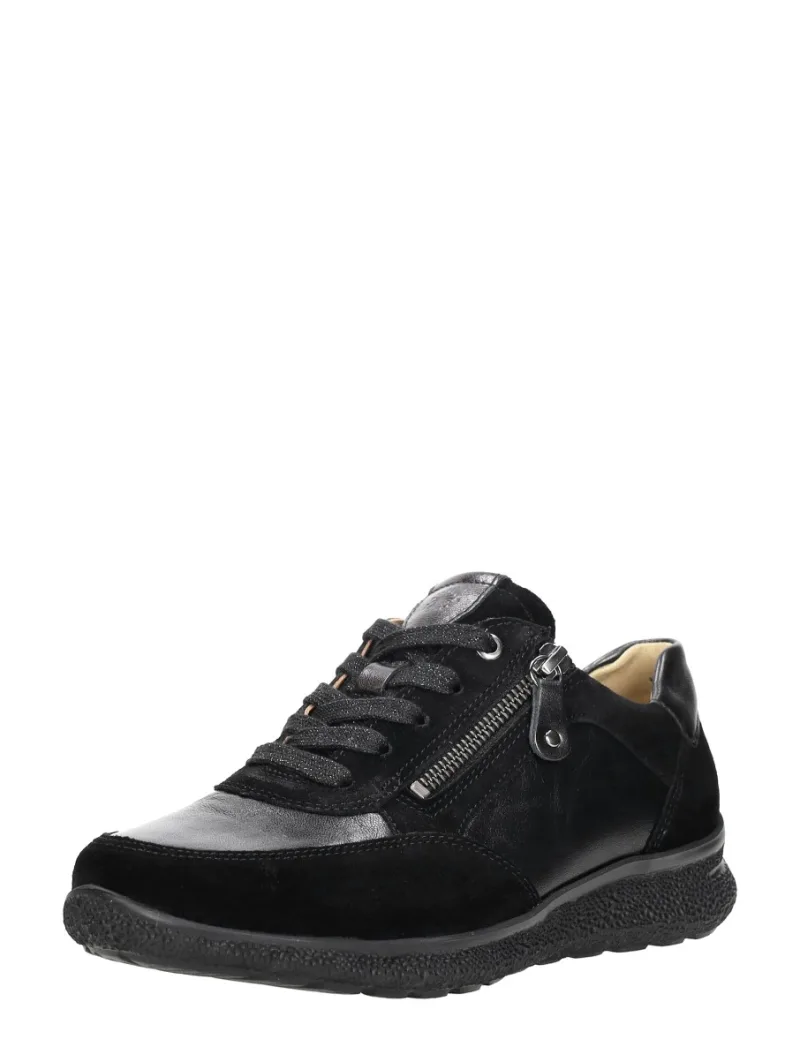 Hartjes Rap Shoe, lage veterschoenen voor dames in zwart, foto 2 van 2