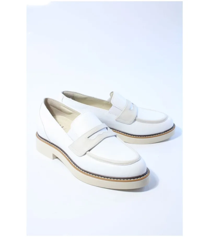 DL Sport 7033, instappers & loafers voor dames in wit