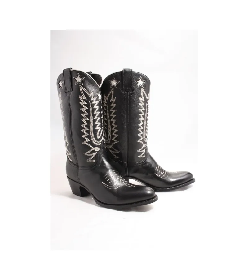 Sendra 14146, laarzen voor dames in zwart