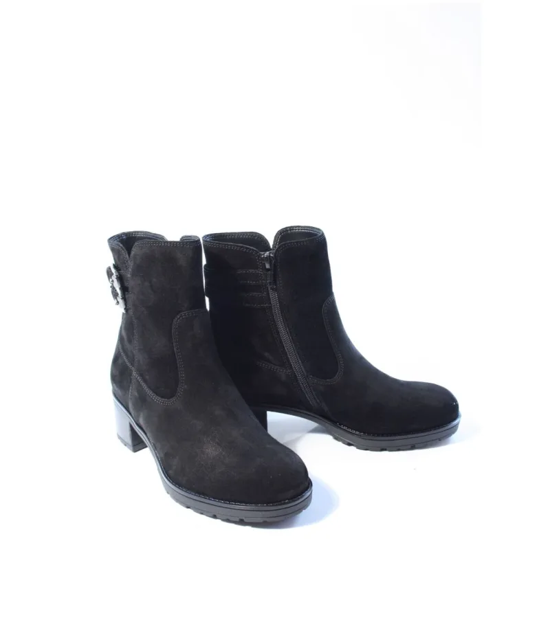 Gabor 8011.02.002, enkellaarsjes & boots voor dames in zwart