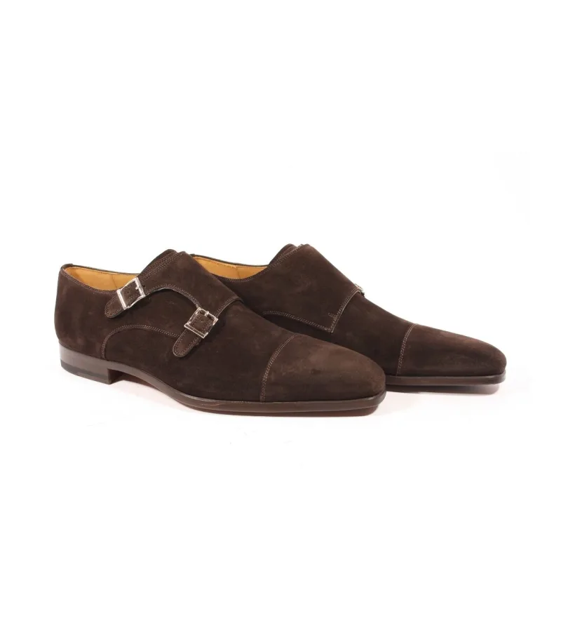 Magnanni 16016 suede, nette schoenen voor heren in bruin