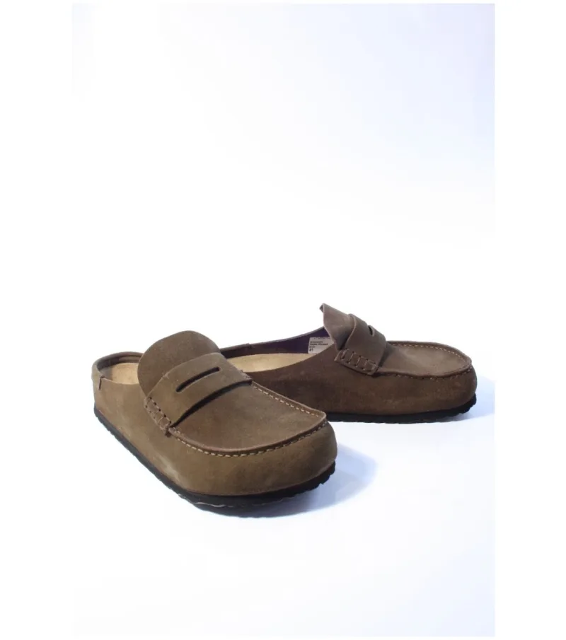 Birkenstock Naples Wrapped, slippers voor heren in bruin