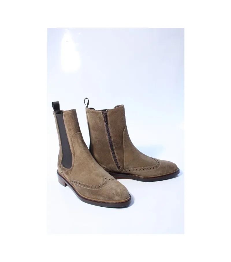 Pertini 32068, enkellaarsjes & boots voor dames in taupe