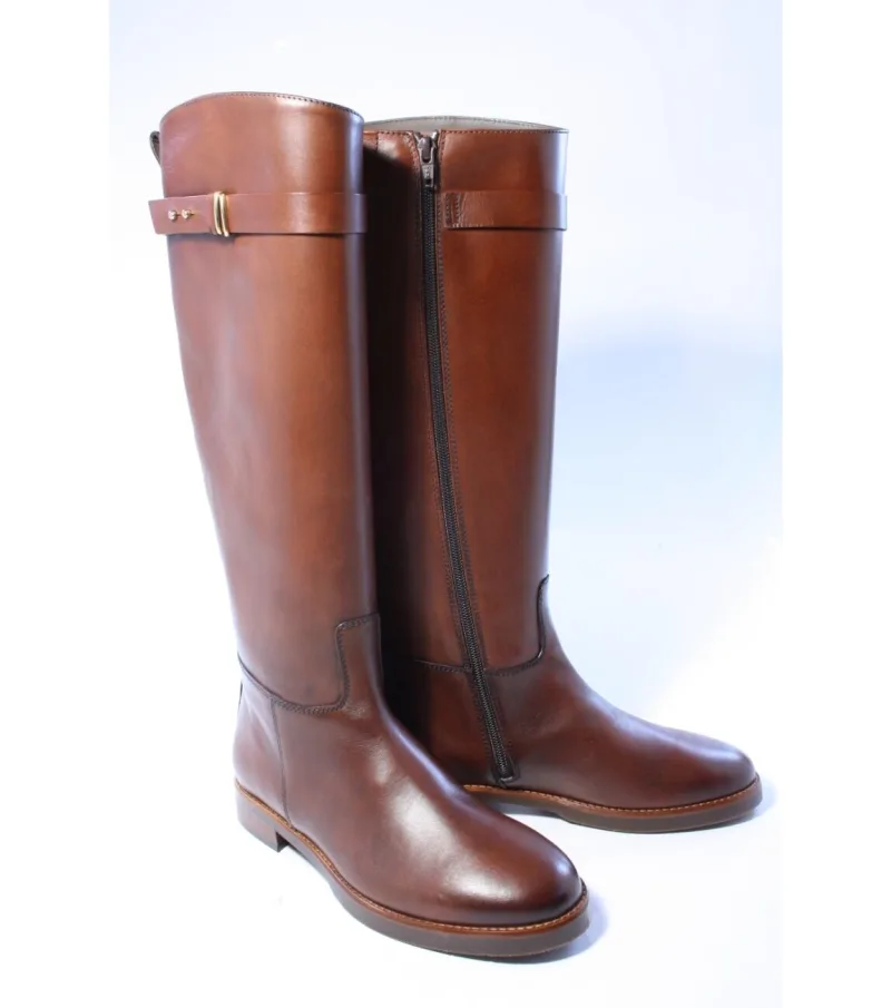 Pertini 32556, laarzen voor dames in cognac