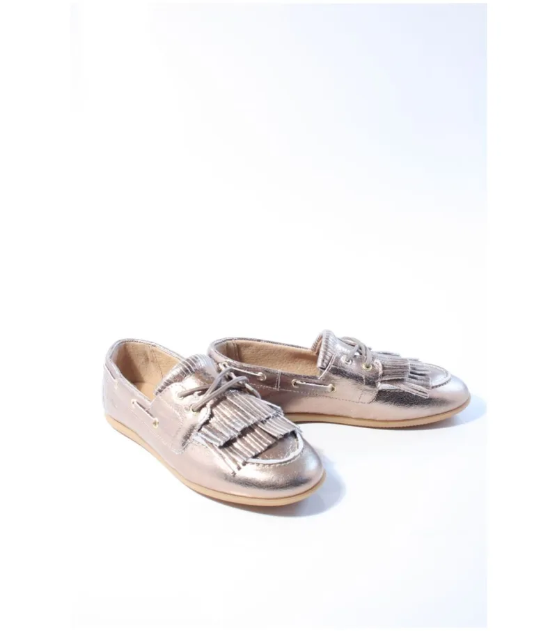 DWRS Label Latty Fringes, instappers & loafers voor dames in brons