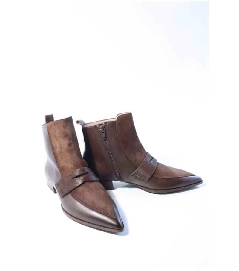 Hispanitas CHI264403 TURIN, enkellaarsjes & boots voor dames in bruin