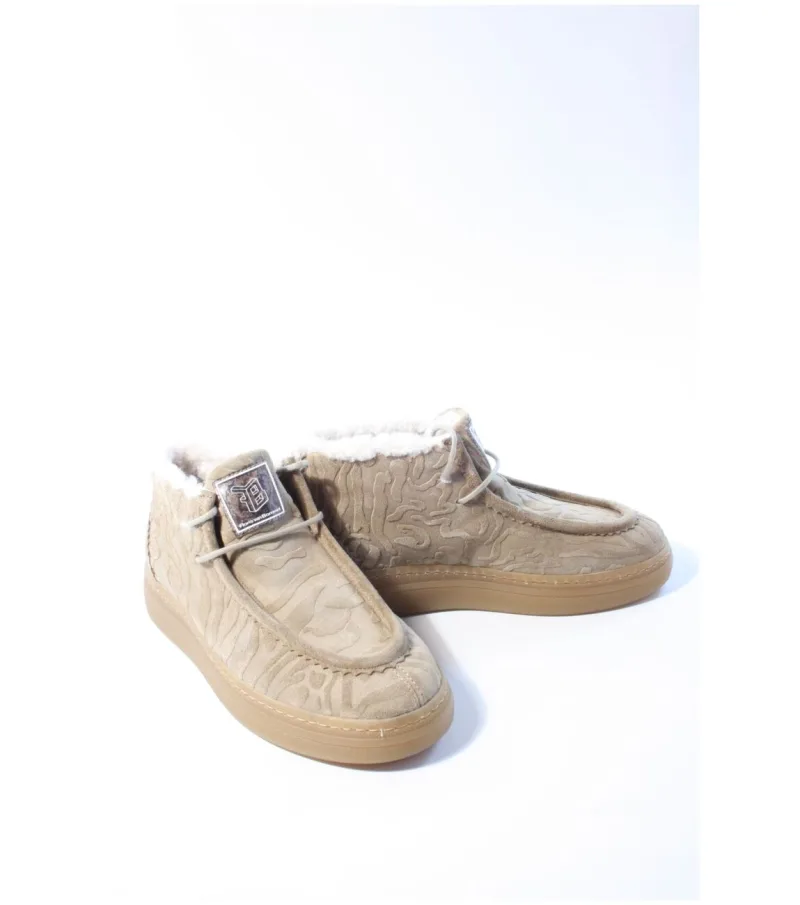 Floris Van Bommel 10179 Fygi, veterschoenen voor dames in taupe