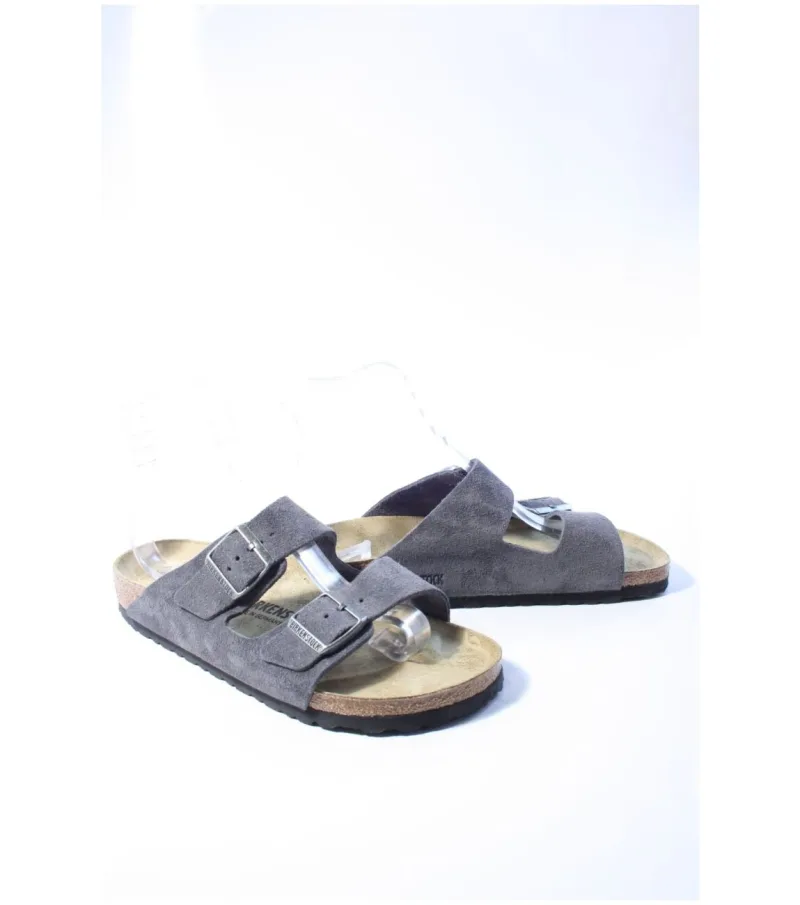 Birkenstock Arizona BS, slippers voor heren in grijs