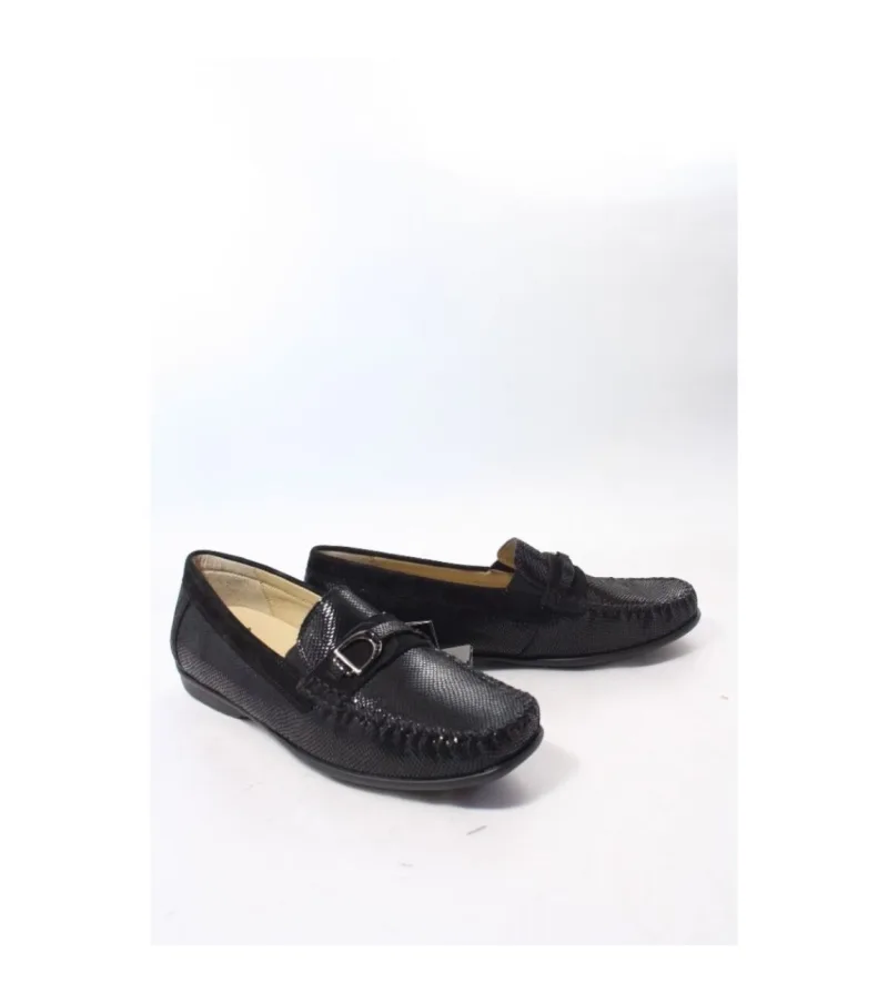Sioux Cortizia 723H 66974, instappers & loafers voor dames in zwart