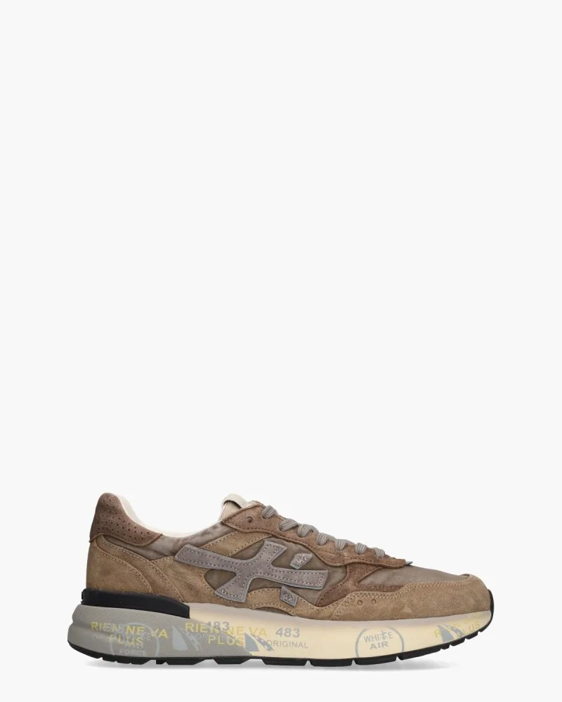 Premiata Mick 8437, sneakers voor heren in beige, foto 2 van 2