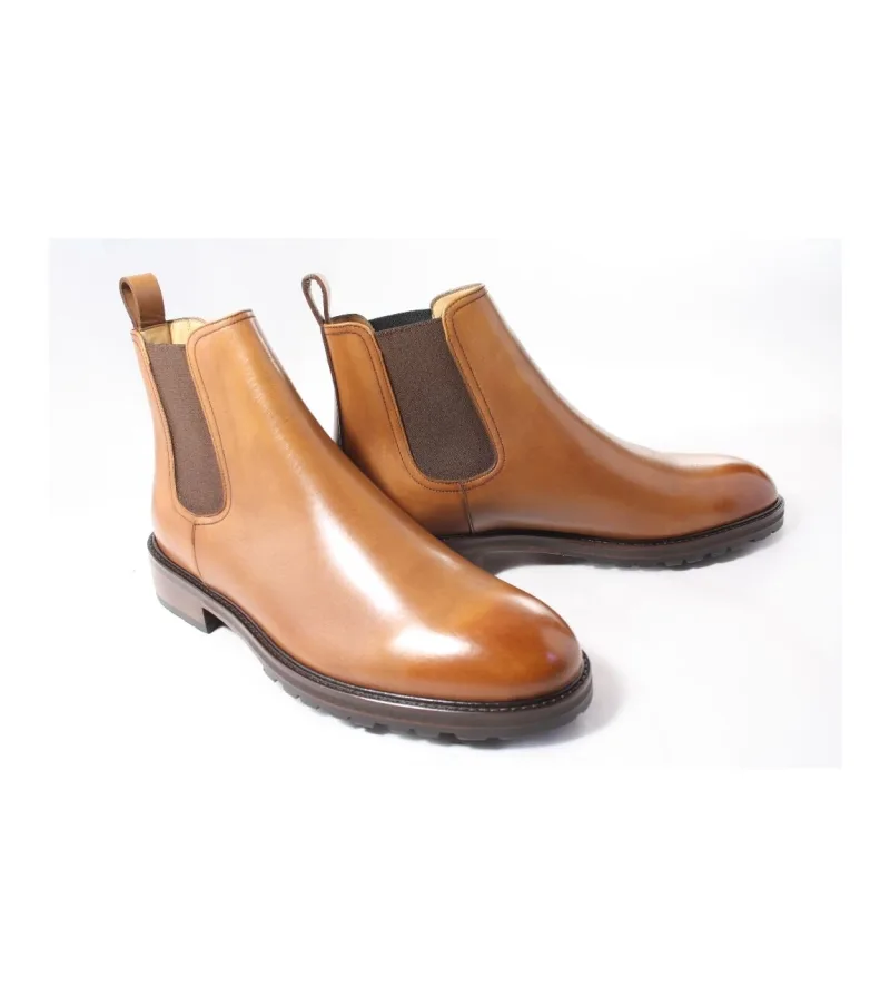 Camplin Cadogan B0685, enkellaarsjes & boots voor heren in cognac
