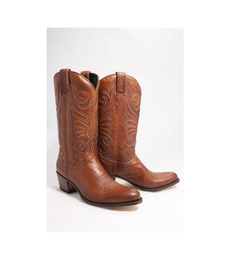 Sendra 11627, laarzen voor dames in cognac