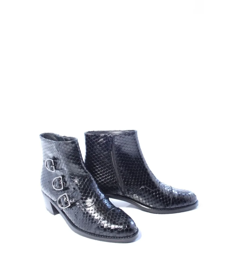 Pertini 32780, enkellaarsjes & boots voor dames in zwart