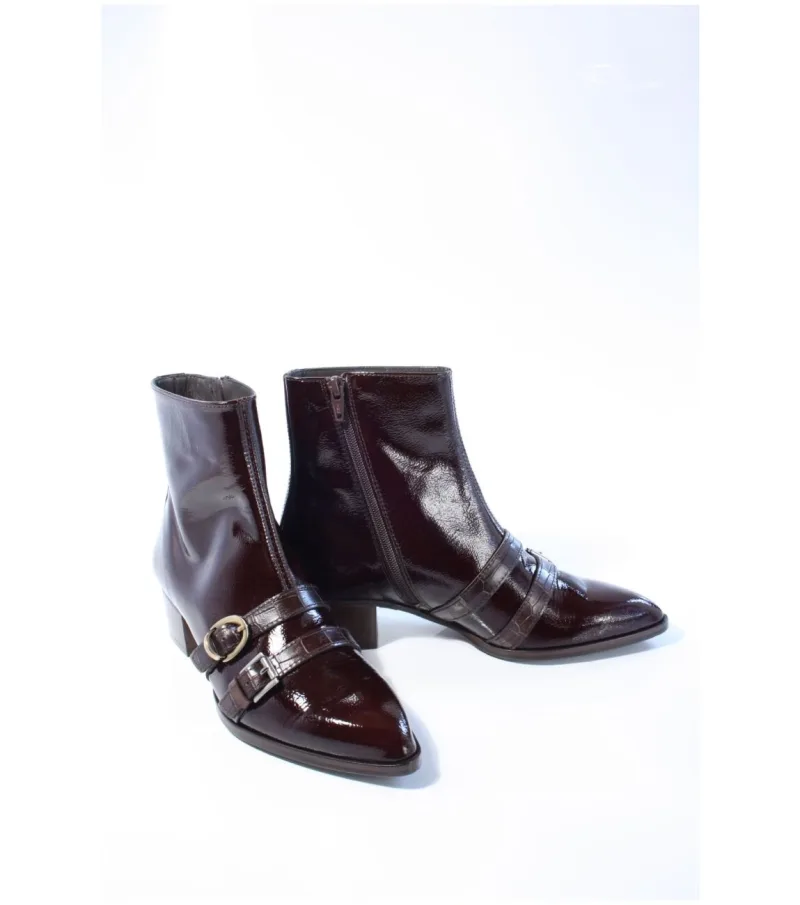 Pertini 33280, enkellaarsjes & boots voor dames in bordeaux