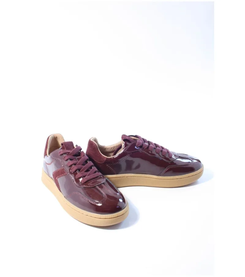 DWRS Label Salta verniz, sneakers voor dames in bordeaux
