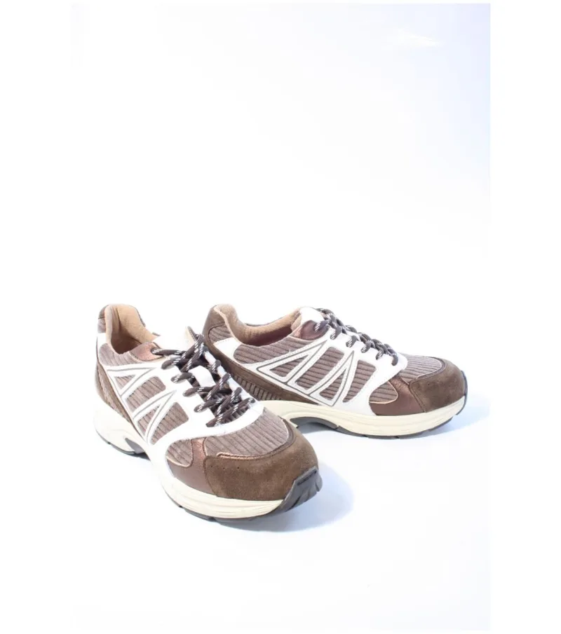 DWRS Label Saru corduroy, sneakers voor dames in bruin