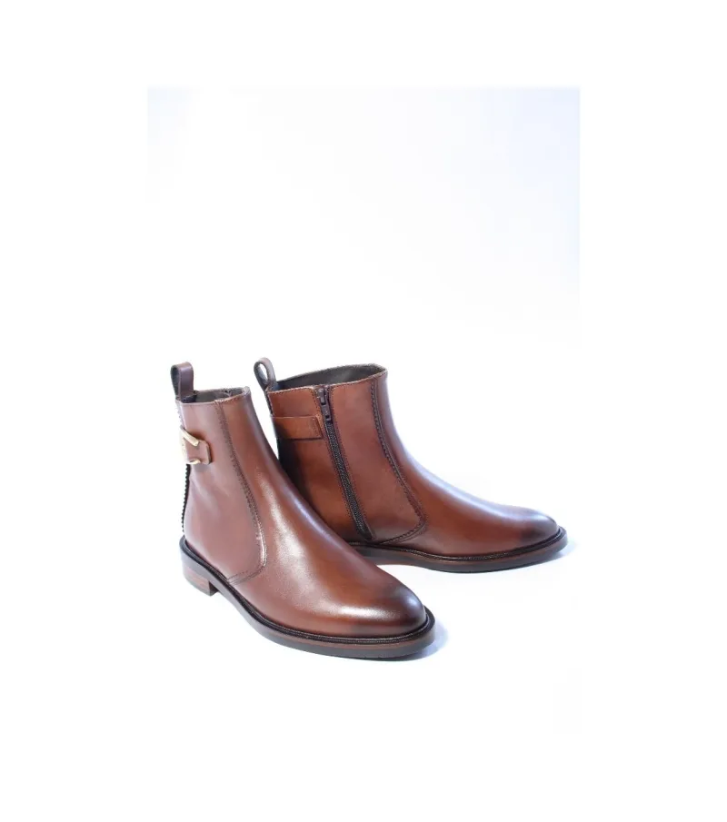 Pertini 33016, enkellaarsjes & boots voor dames in cognac