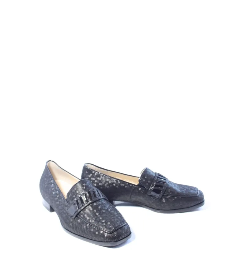 Hassia 300844 Napoli, instappers & loafers voor dames in zwart