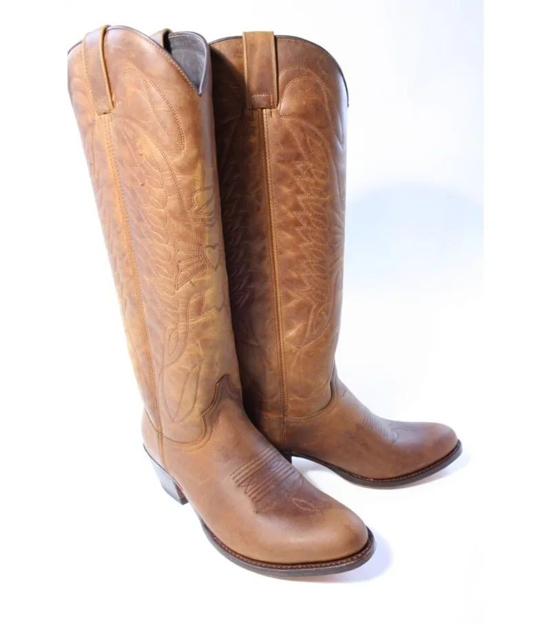 Sendra 18494, laarzen voor dames in cognac
