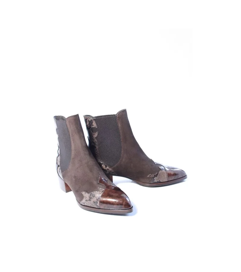 Pertini 30961, enkellaarsjes & boots voor dames in bruin
