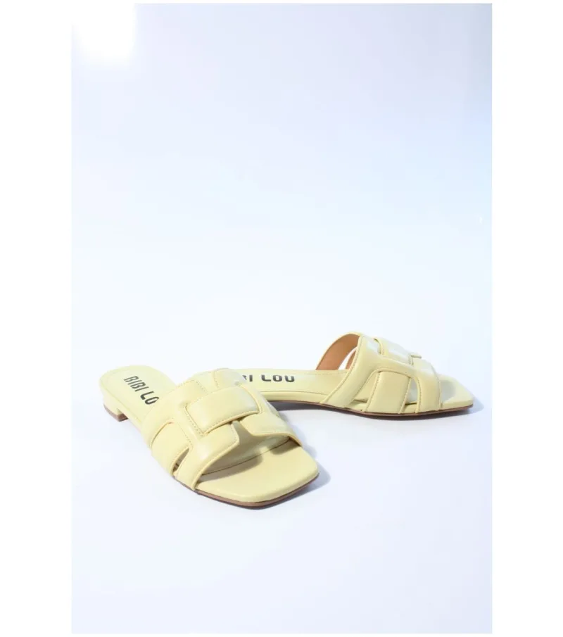 Bibi Lou 760Z10VK, slippers voor dames in geel
