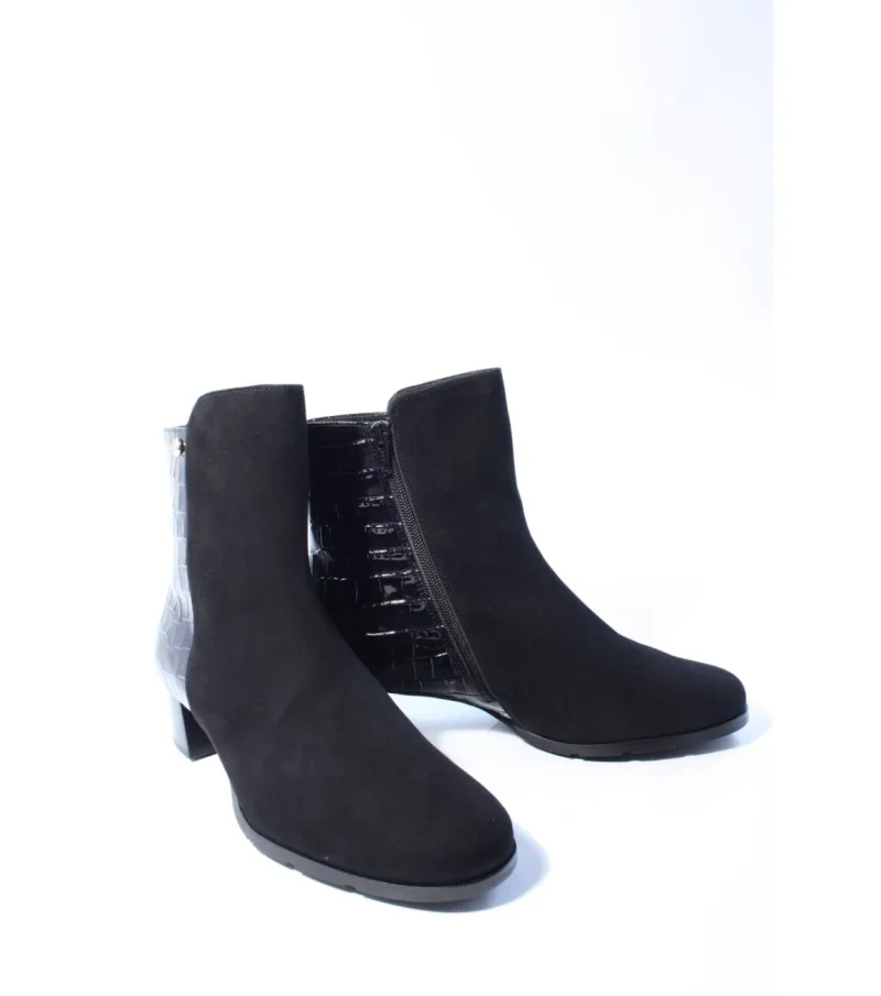 Hassia Milano 304246, enkellaarsjes & boots voor dames in zwart
