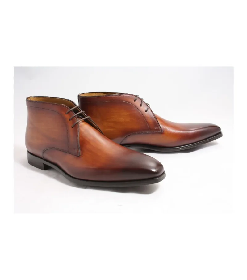 Magnanni 20105, enkellaarsjes & boots voor heren in cognac