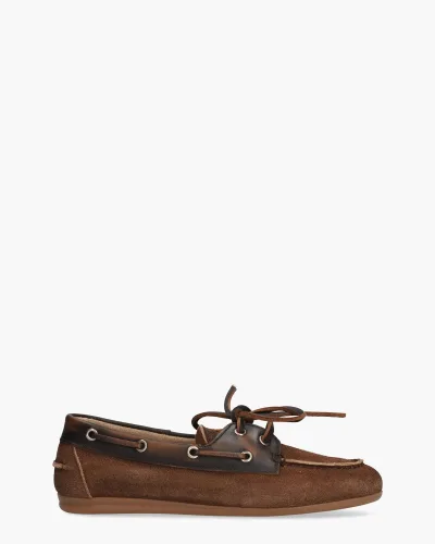 Posa Boat Brushed, instappers & loafers voor dames in bruin, foto 1 van 5