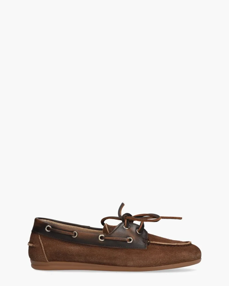 Posa Boat Brushed, instappers & loafers voor dames in bruin