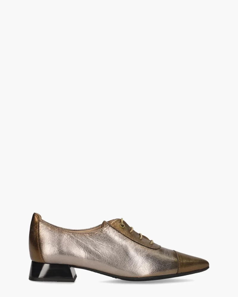 Hispanitas Hispani HI234634, veterschoenen voor dames in goud/zilver