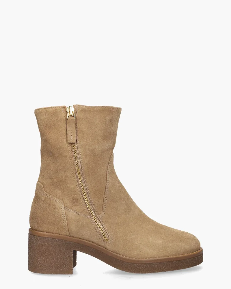 DLSport 5937, enkellaarsjes & boots voor dames in beige