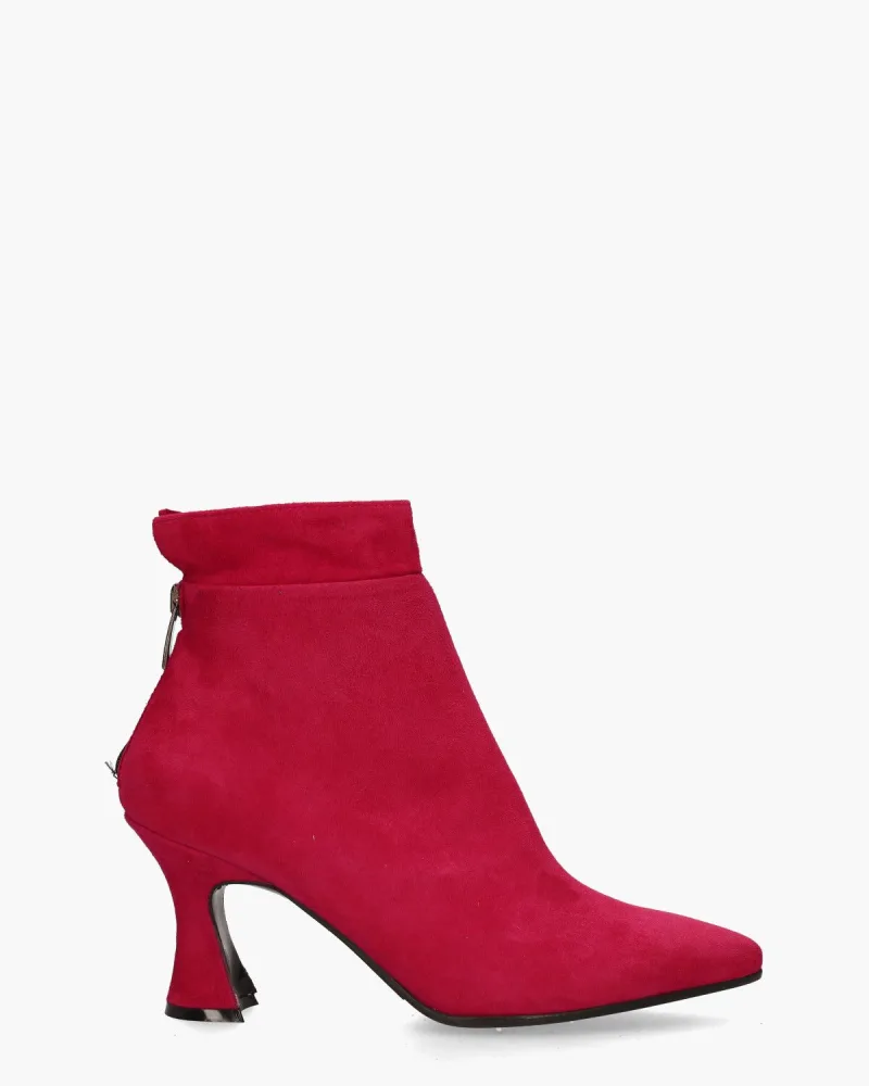 Cypres 9928, enkellaarsjes & boots voor dames in rood