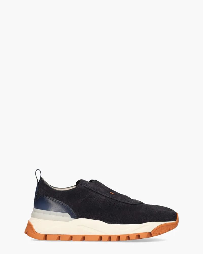 Santoni 21976, sneakers voor heren in donkerblauw