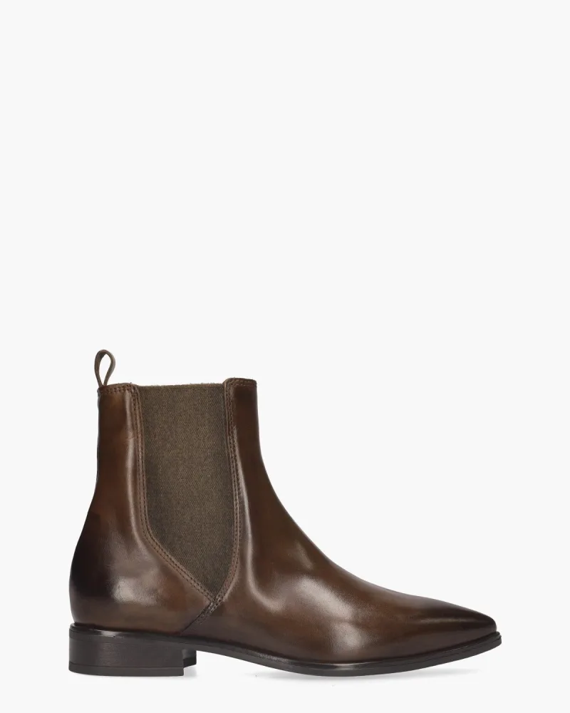 Gioia Vasiliki, enkellaarsjes & boots voor dames in donkerbruin