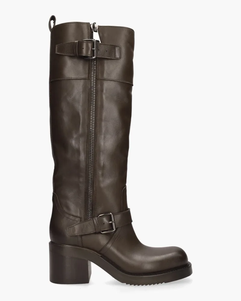 Elena Iachi E4294, laarzen voor dames in donkerbruin