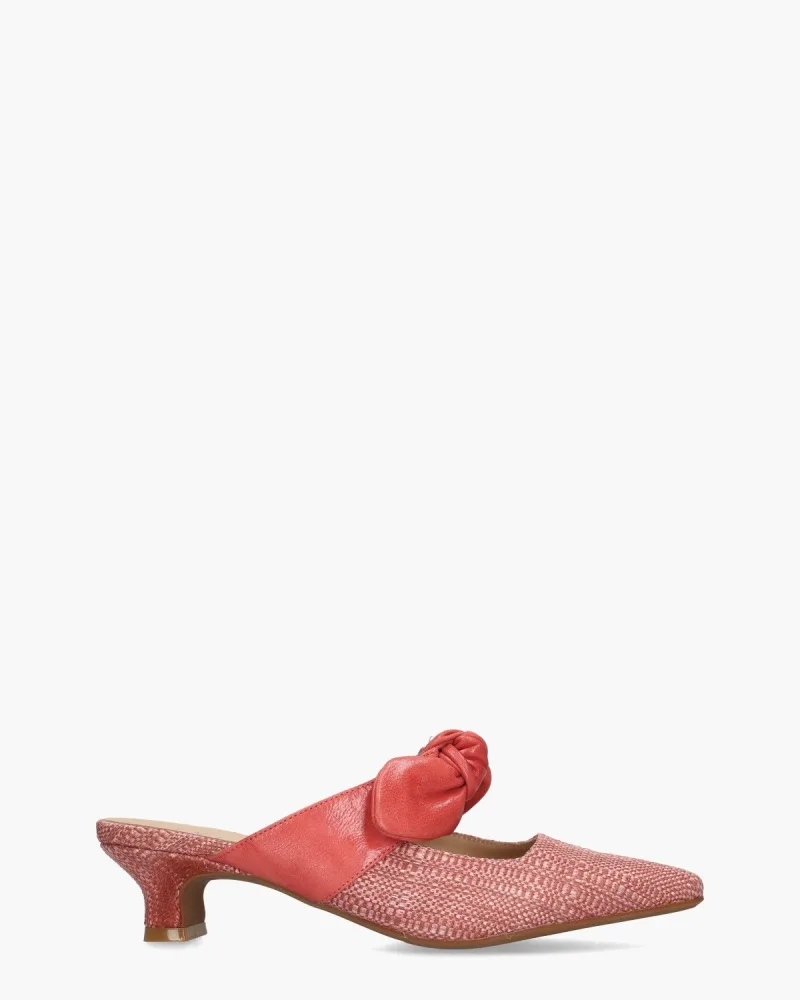 Di Lauro Danica Koraalrood, slippers voor dames in rood