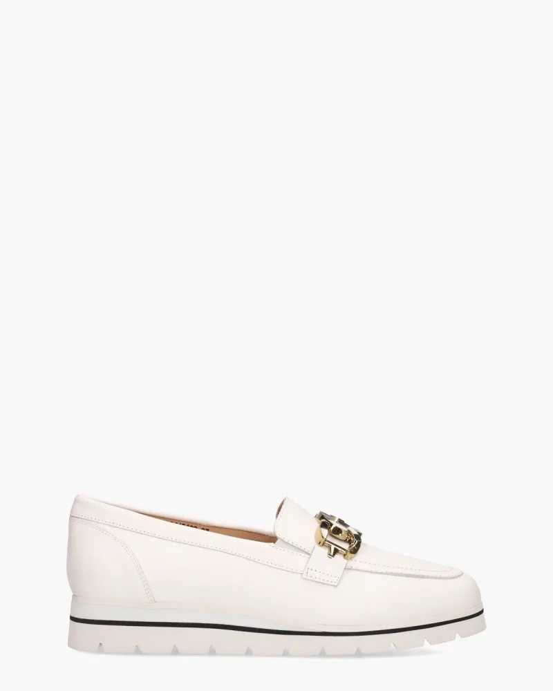 Di Lauro Tyess, instappers & loafers voor dames in wit