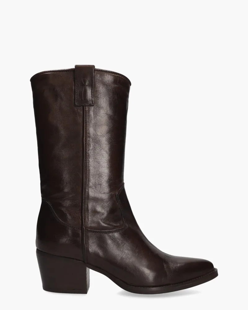 Julie Dee MW023, enkellaarsjes & boots voor dames in donkerbruin