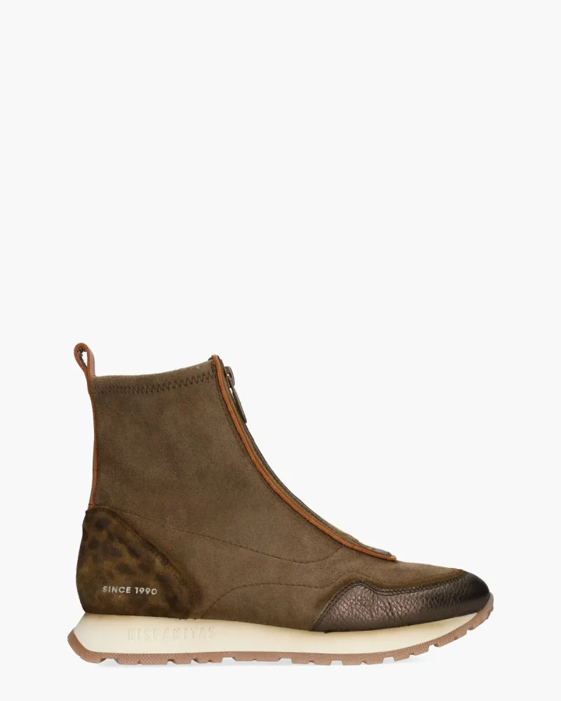 Hispanitas Hispani HI254354, enkellaarsjes & boots voor dames in bruin